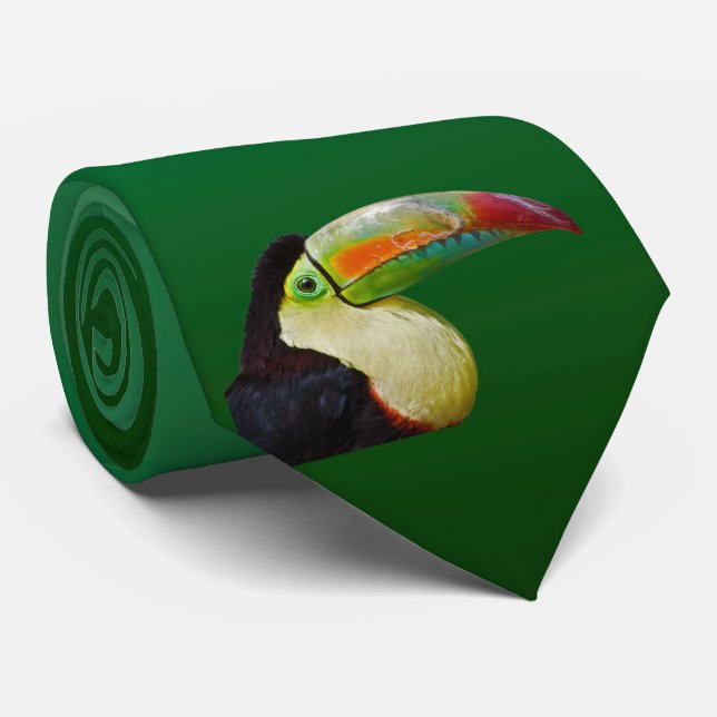 Rainbow-Billed Tou Can Do It Tie (Lt/Dk Green) (Rolled)