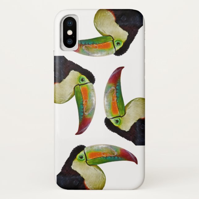 Rainbow-Billed Toucan iPhone X Case (Back)
