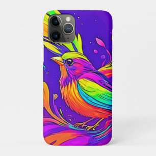 Rainbow Bird in Cartoon Land iPhone 11 Pro Case