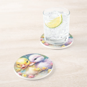 Rainbow Birds Duck 4 Coaster