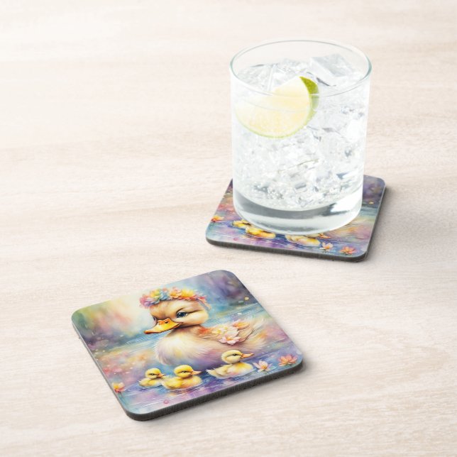 Rainbow Birds Duck 5 Coaster (Right Side)