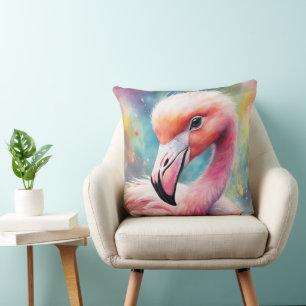 Rainbow Birds Flamingo 2 Cushion