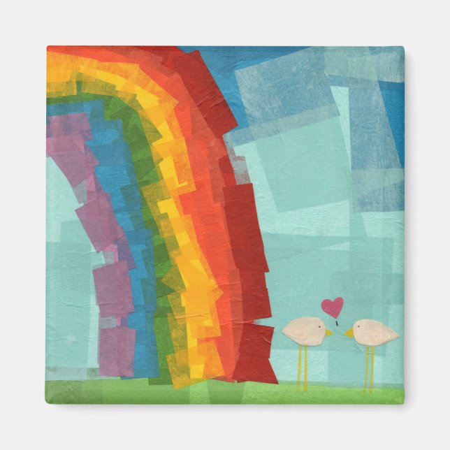 Rainbow Birds magnet (Front)