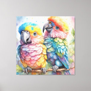 Rainbow Birds Parrots 1 Canvas Print