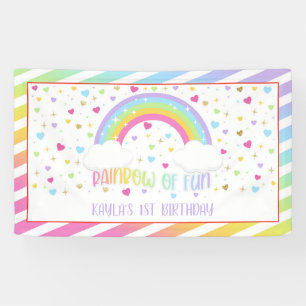 Rainbow Birthday Banner - Pastel