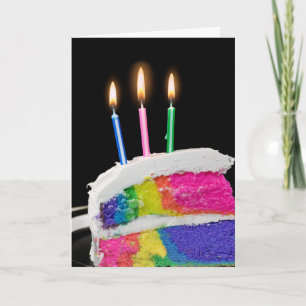 Rainbow Birthday Cake Card