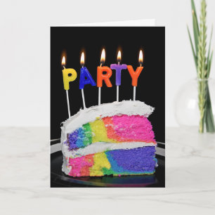 Rainbow Birthday Cake Card