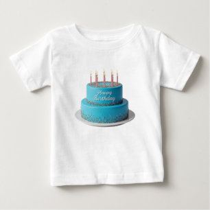 Rainbow Birthday Cake Toddler Baby T-Shirt