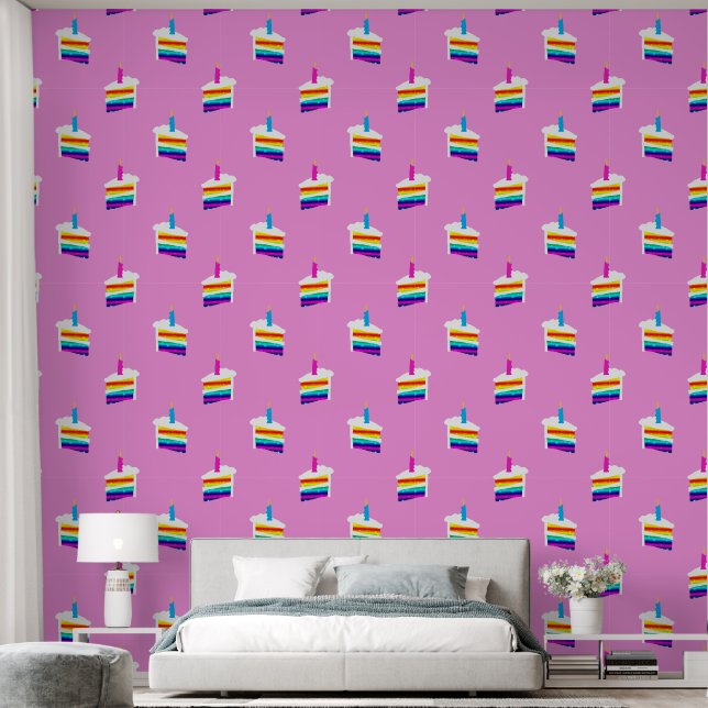 Rainbow Birthday Cake  Wallpaper (Bedroom)