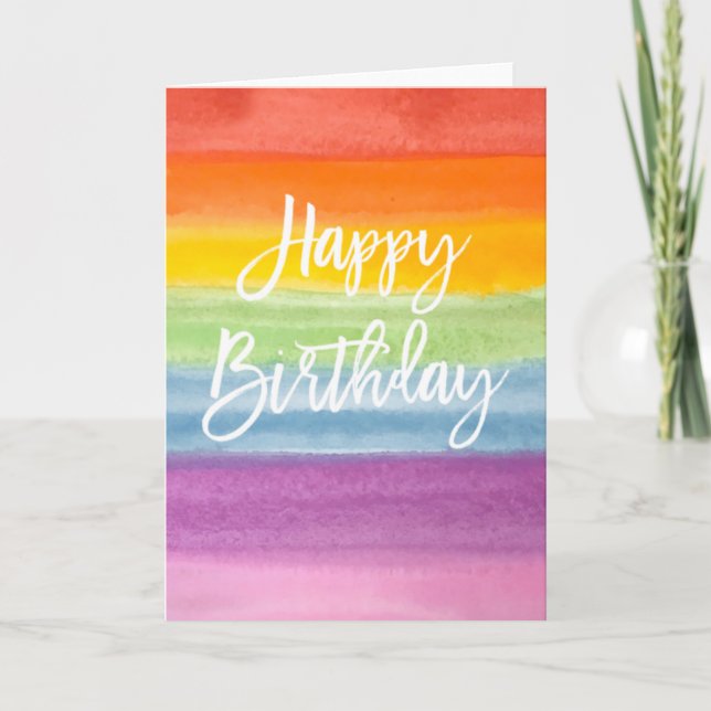 Rainbow birthday card (Front)