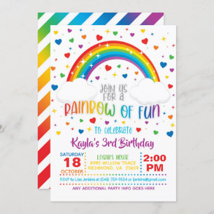 Rainbow Birthday Invitation