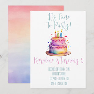 Rainbow Birthday Invitation