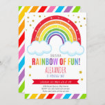 Rainbow Birthday Invitation<br><div class="desc">Rainbow design with gold glitter stars and confetti. To access advanced editing tools,  please go to “Personalise”,  scroll down and press the "click to customise further" link.</div>