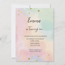 Rainbow Birthday Invitation