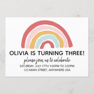 Rainbow Birthday Invite