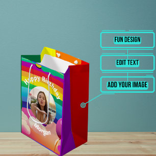 Rainbow Birthday Medium Gift Bag
