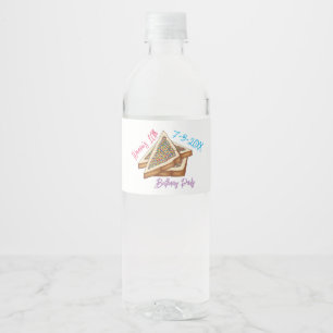 Rainbow Birthday Party Australian Fairy Bread Food Water Bottle Label