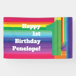 Rainbow Birthday Party Banner