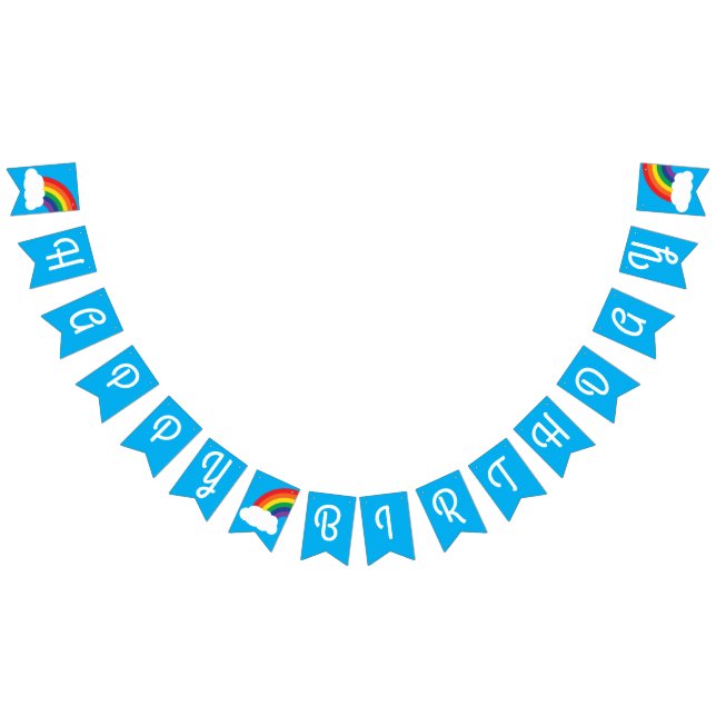 Rainbow Birthday Party Bunting (All)