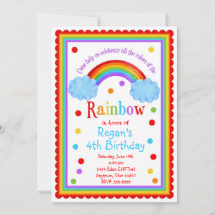 Rainbow Birthday Party Invitation