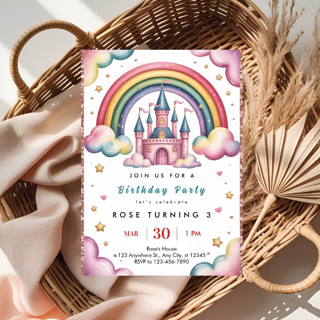 Rainbow Birthday Party Invitation – Colorful Kids  (Creator Uploaded)