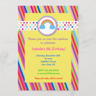 Rainbow Birthday Party Invitations