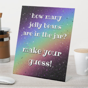 Rainbow Birthday Party Jelly Bean Game Sign