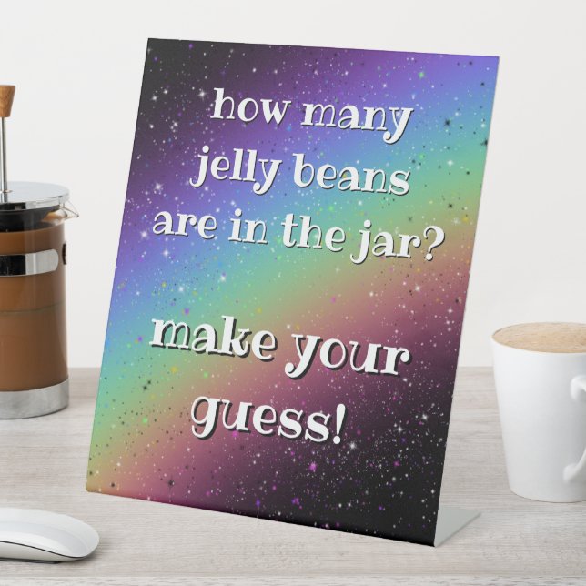 Rainbow Birthday Party Jelly Bean Game Sign (In SItu)