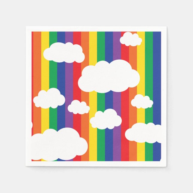Rainbow Birthday Party Napkin (Front)