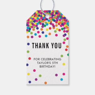 Rainbow Birthday Party Thank You favour tags