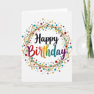 Rainbow Birthday Script Card