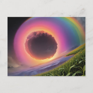 rainbow black hole postcard
