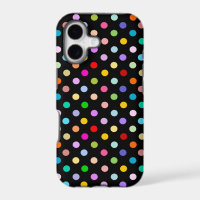 Rainbow & Black Polka Dot pattern