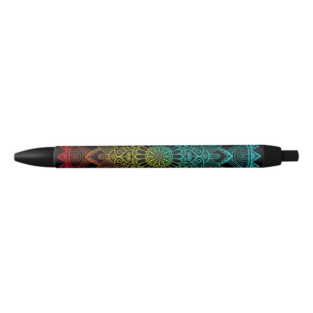Rainbow Black Psychedelic Ink Pen (Front)
