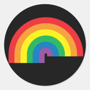 Rainbow Black Sticker