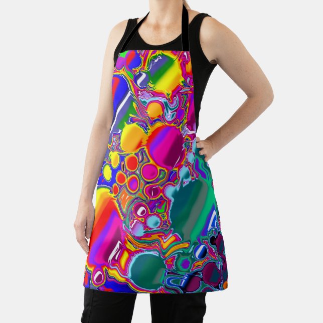 Rainbow Blast Abstract Art   Apron (Insitu)