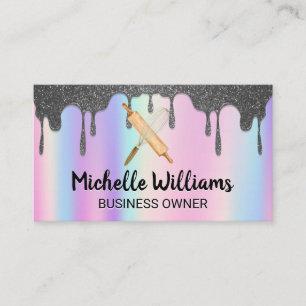 Rainbow Blend   Icing Drip   Baking Tools Business Card
