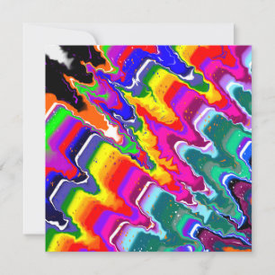 Rainbow Blip Abstract Digital Art  