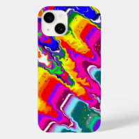 Rainbow Blip Colour Burst Fluid Art