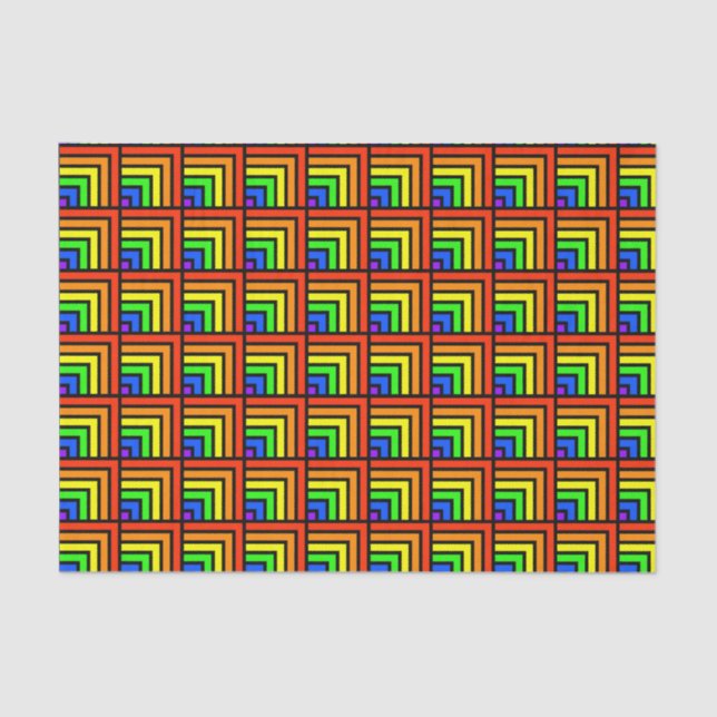Rainbow Blocks Tissue Paper (Front)