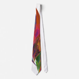 Rainbow Blossom Fractal Tie
