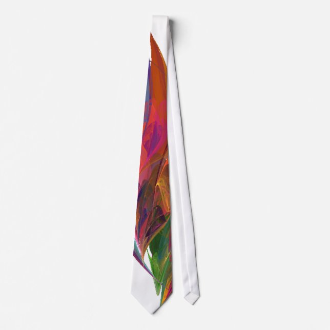 Rainbow Blossom Fractal Tie (Front)