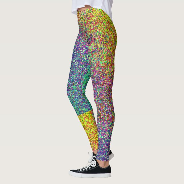 Rainbow Blur Pattern Leggings (Left)