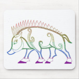 Rainbow Boar Mouse Mat