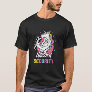 Rainbow Bodybuilder Muscle Unicorn Security T-Shirt