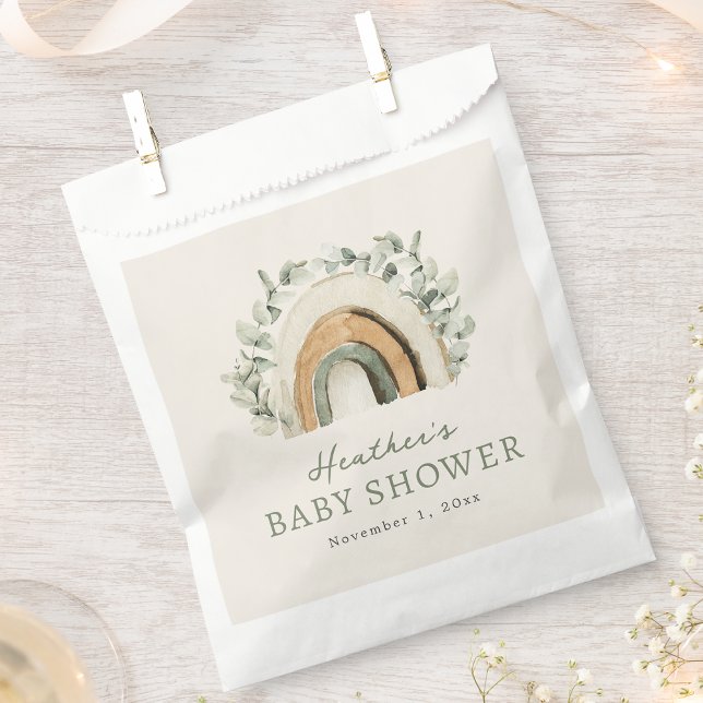 Rainbow Boho Baby Favour Bags (Rainbow Boho Baby Shower Favor Bags by Painted Paperie
)