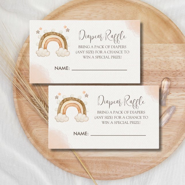 Rainbow Boho Baby Shower Gender Neutral Enclosure Card (Creator Uploaded)