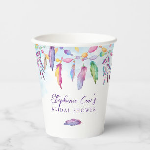 Rainbow Boho Paper Cups
