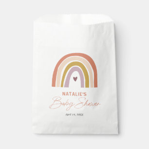 Rainbow Boho Peach Purple Baby Shower Favour Bags