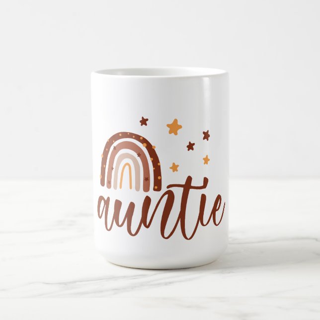 Rainbow Boho Terracotta Auntie Coffee Mug (Center)
